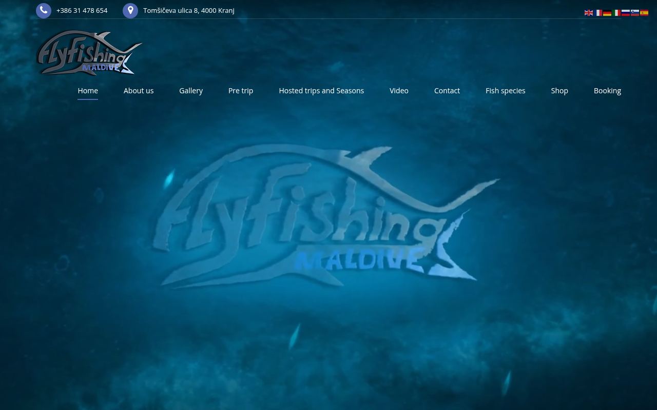 Spletna stran Fly Fishing Maldives