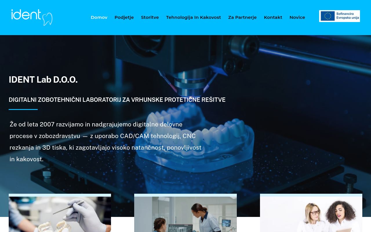 Spletna stran Ident Lab